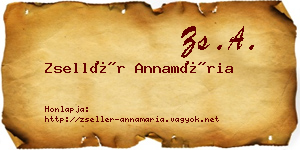 Zsellér Annamária névjegykártya
